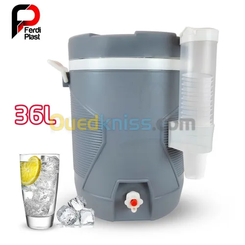  FERDI Glacière D’eau Portative 20L Avec Robinet Ideal Pour Vos Voyages