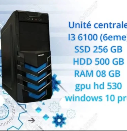 I3 6th 8ram 1000hdd 256 ssd