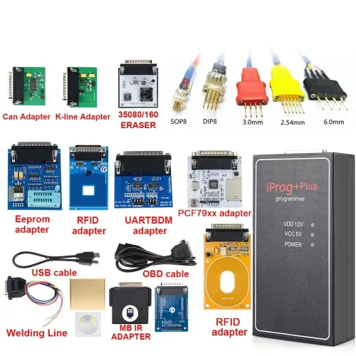Programmeur IProg Full Adapter Correction Kilométrage IMMO, Réinitialisation De L'airbag