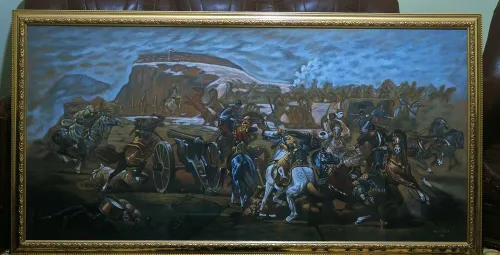 Un cadre photo dessiné à la main représentant la révolution algérienne.