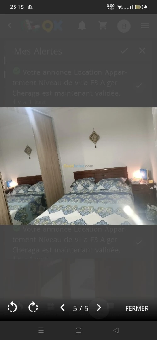 Location Appartement Niveau de villa F4 Alger Cheraga