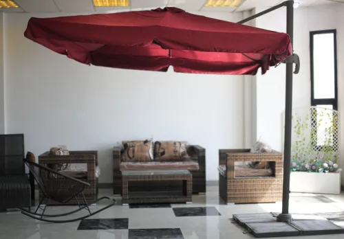 Parasol en Aluminium avec Tissu Haut de Gamme et Design Innovant 2.5 m X 2.5 m