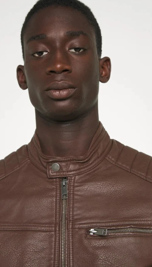 Veste Simili Cuir Originale Marron Tailles Disponibles M - L - XL