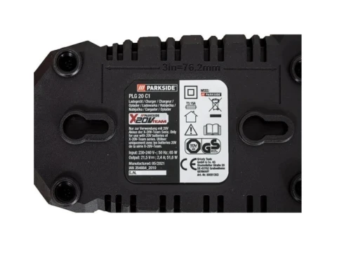 Chargeur de Batterie Parkside 20V 2.4 A - Compatible avec toutes les batteries Parkside 20V