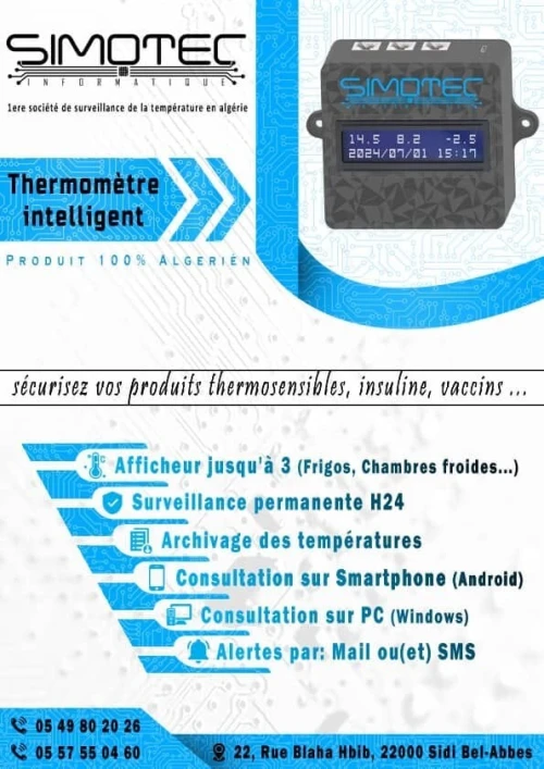 ENRGISTREUR DE TEMPERATURE & HUMIDITE