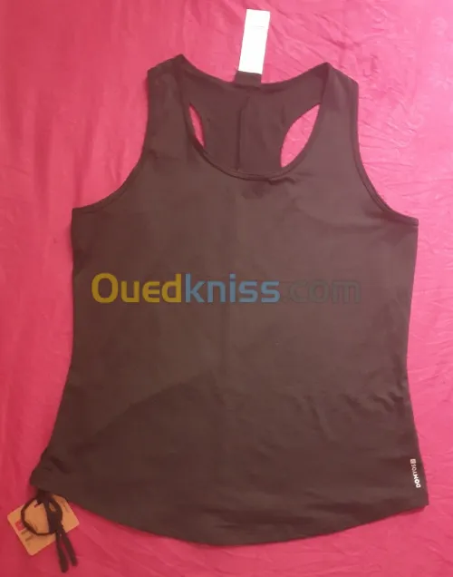 DÉBARDEUR FEMME NOIR FITNESS L ET XL