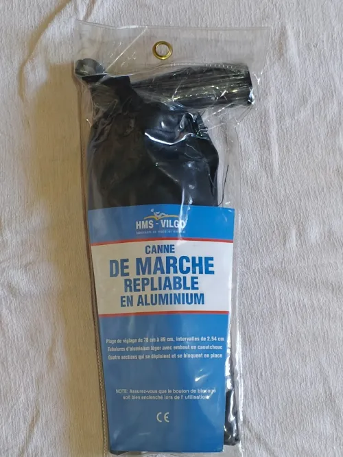CANNE DE MARCHE REPLIABLE ET RÉGLABLE
