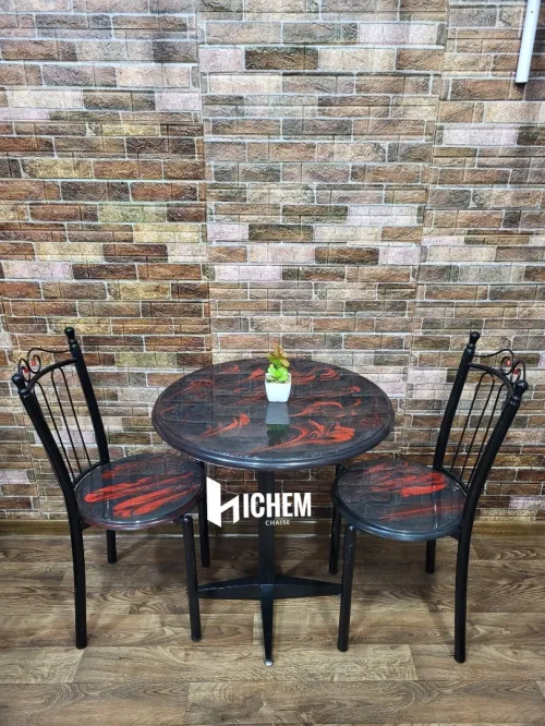 Table et chais pour cafétéria et fast food et restaurant 
