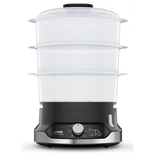Seb Cuiseur vapeur Seb 3 paniers 800w- 9L - vc204800