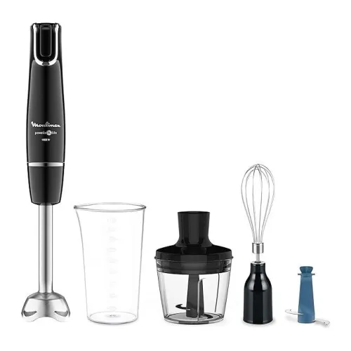 Moulinex Mixeur Plongeur - Infiny Force Avec 4 Accessoires-Dd944810 - 1000 W - Noir