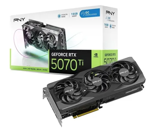 Carte graphique PNY RTX 5070 Ti 16GB OC DLSS 4 sous blister