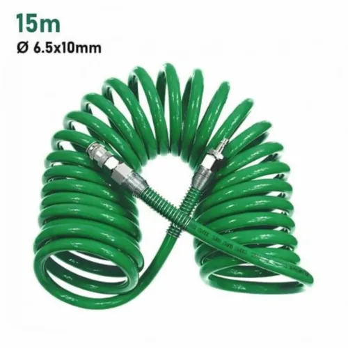 Tuyau pneumatique spirale 15M avec raccords rapides - Haute qualité