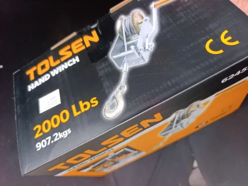 Treuil Manuel TOLSEN 2000 LB (907kg)  Câble 10 m