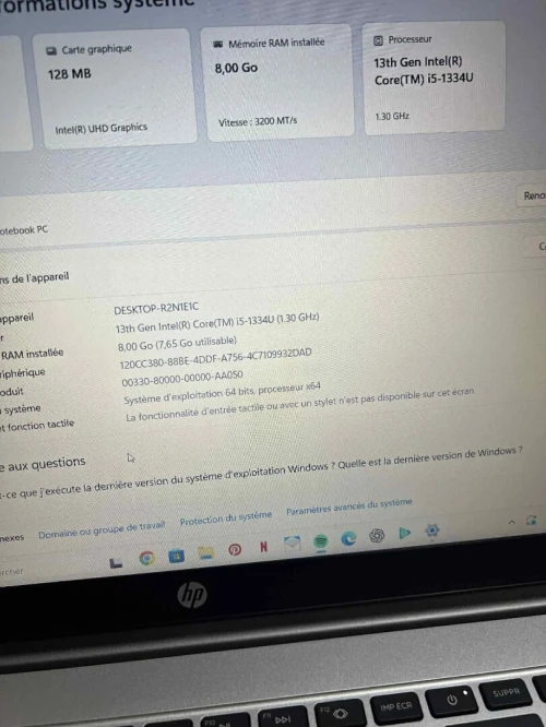 Hp notebook g10 13 éme génération