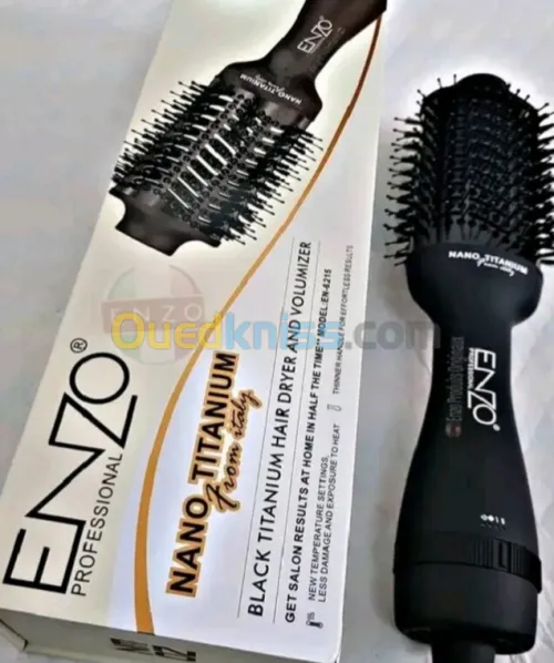 فرشاة شعر دوارة ENZO EN-6215 من Precision Ware، فرشاة تجفيف شعر 2 في 1، 