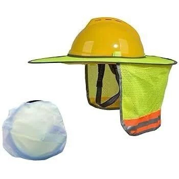 Protection solaire haute visibilité pour casque de chantier