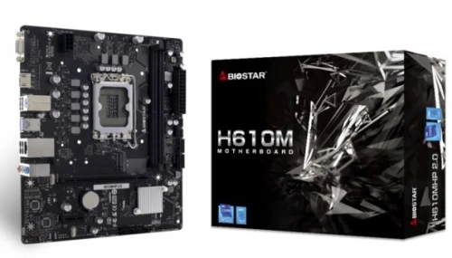 BIOSTAR H610 MHP - LGA 1700 - UATX - 2 X DDR4 - USB 3.2 - HDMI VGA - 1 X PCIe 3.0 -