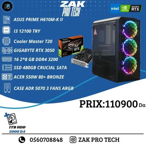 CONFIGURATION RTX 3050 I312100