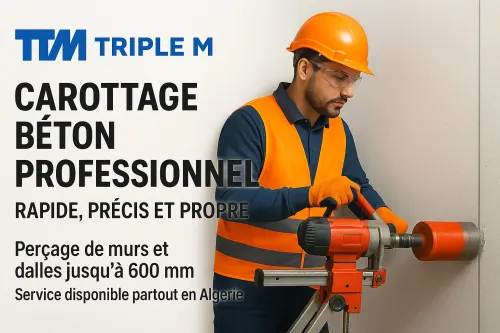 Trou béton pour climatisation  Carottage béton professionnel
