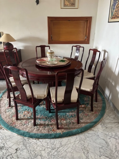Salle à manger chinoise en bois de rose 