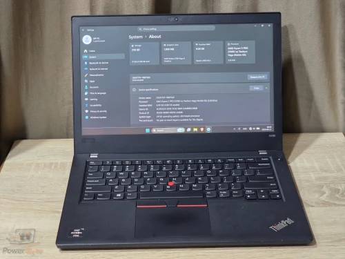 Lenovo ThinkPad A485 | Ryzen 5 PRO 2500U | Radeon Vega 8 | 8 Go DDR4 | 256 Go SSD | 14"