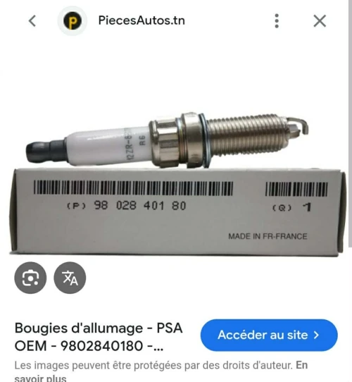 Bougies d'allumage d'origine