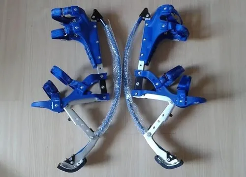 Kids/child Youth Kangaroo Shoes Jumping Stilts Fitness Exercise (88-132lbs/40-60kg) (Black) (blue)