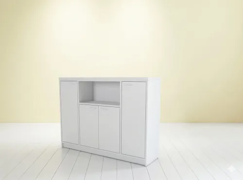 Gamme de mobilier de bureau blanche élégante