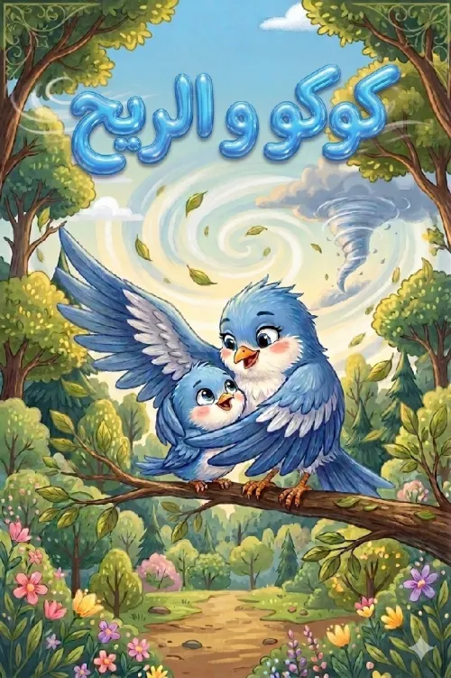 كوكو و الريح قصة للأطفال بثلاثة لغات