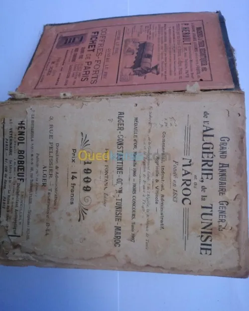 Livre Antique de l'époque coloniale française en Algérie