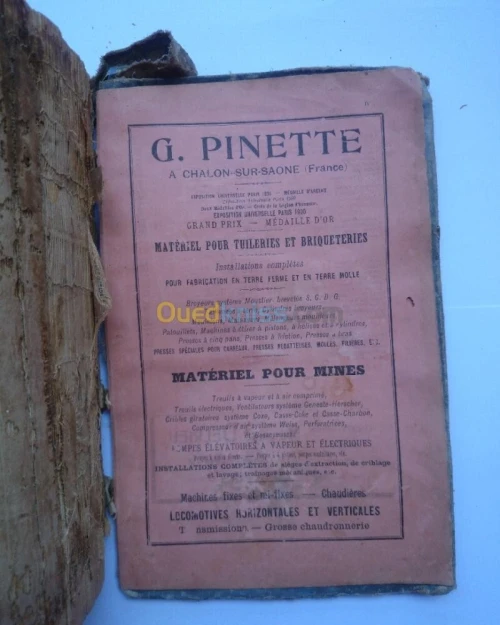 Livre Antique de l'époque coloniale française en Algérie