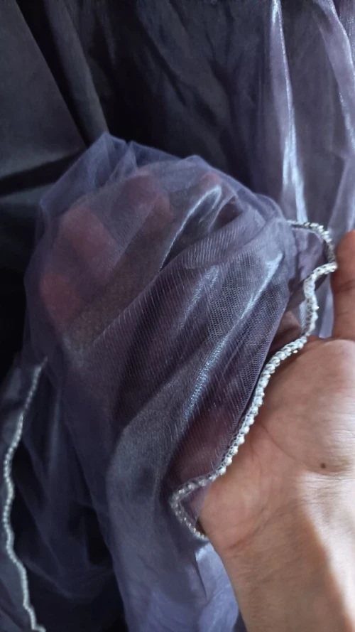 فستان هندي طويل فاخر بنفسجي مع الشال تاعو sari indien