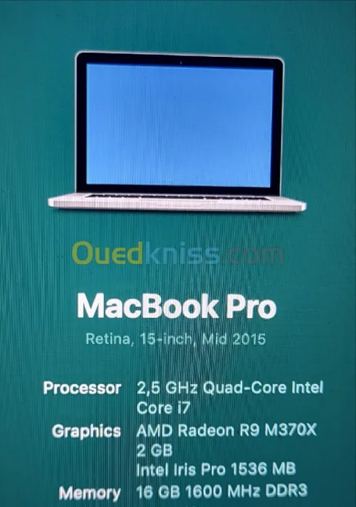 Macbook pro 2015 15 pouces a vendre 