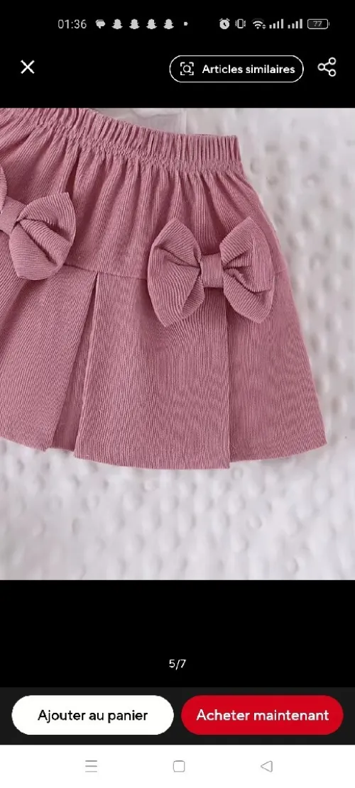 Ensemble 2 pièces d'hiver pour filles de 3 mois a 24 mois ,