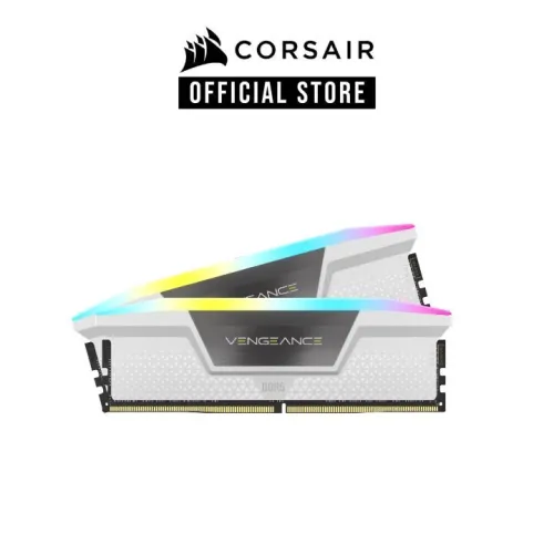 Ram Corsair Vengeance RGB DDR5 64 Go 2 x 32 6400 MHz CL32 White intel XMP