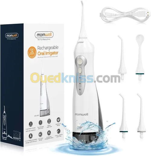 Hydropulseurs (Irrigateurs) dentaire (buccal) à jet d'eau rechargeable, 300ml