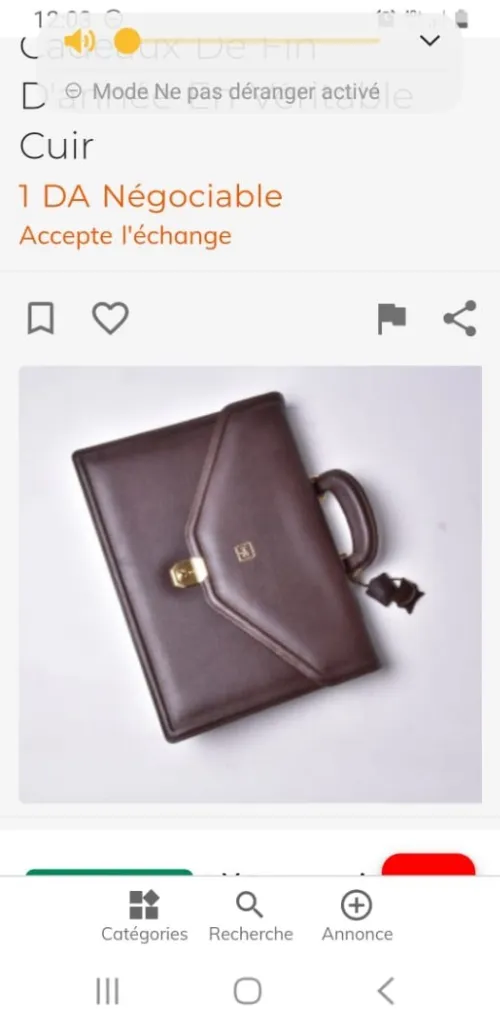 Cartable en cuir cadeaux de fin d'année 