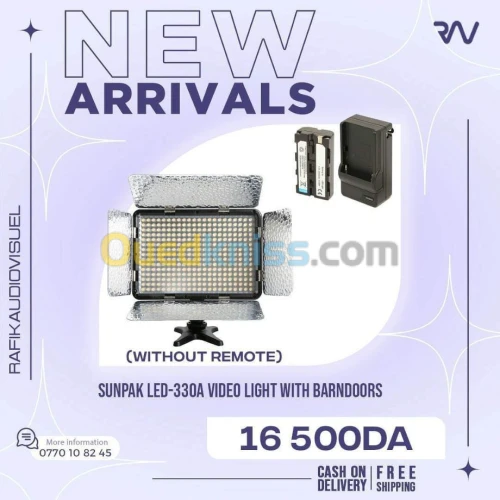 Torche 330 led bi-color 3200-5600k avec volets 