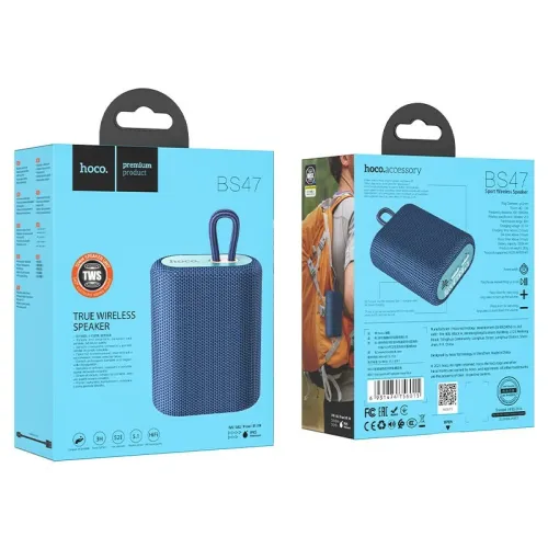 Haut Parleur sans fil « BS47»  portable sport -Bleu-