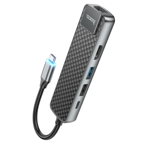 Concentrateur de type C "HB23 Easy view" HDMI + USB3.0 + USB2.0 + RJ45 + PD