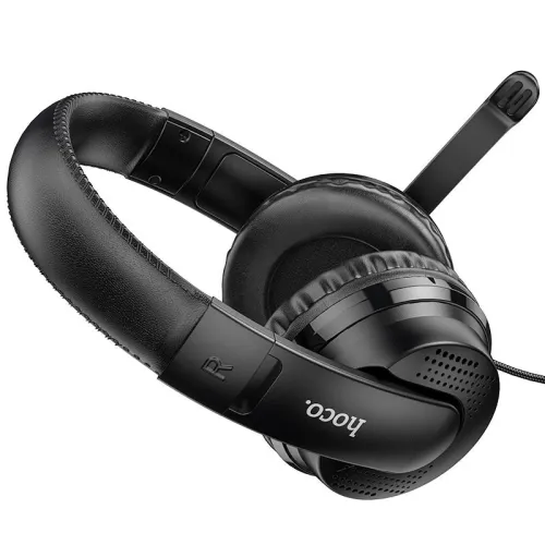 Hoco Casque Gaming W103 Stéréo Filaire Câble 1.2M-Noir Rouge