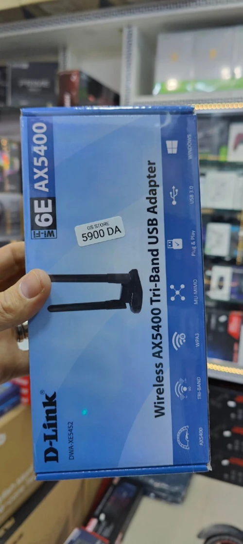 Adaptateur USB D-Link DWA-XE5452 AX5400 Wi-Fi 6E TRIBAND 5G-6G-2.4G USB3.0