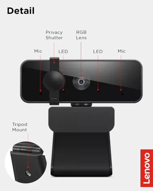  Lenovo Essential Full HD 1080P Webcam fhdwc300 Dual Microphone No Driver 1.8m 