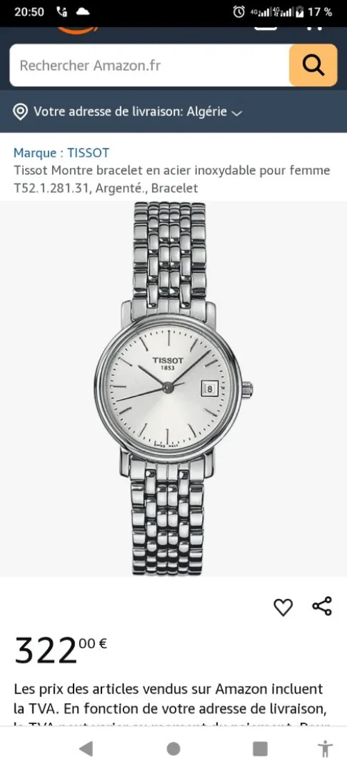 Tissot desire pour femme 