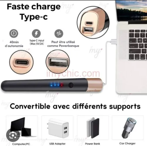 Lisseur sans fil power bank