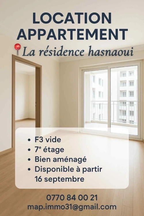 Location Appartement F3 Oran Bir el djir