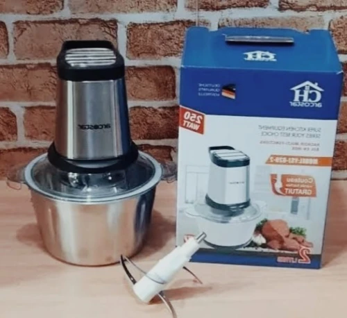 Hachoir électrique ARCOSTAR 250W, Bol Inox 2L, Double Lame Ultra-Rapide