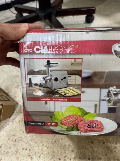 Hachoir à Viande 3en1 en Inox 1000W Clatronic FW 3151