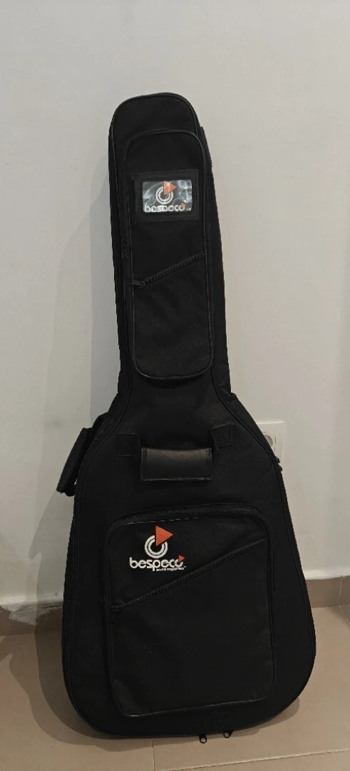 Guitare acoustique noire  cordes acier  Apelila  taille standard  finition mate  housse incluse