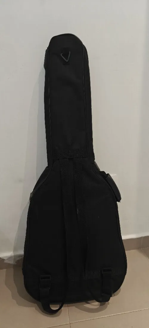 Guitare acoustique noire  cordes acier  Apelila  taille standard  finition mate  housse incluse